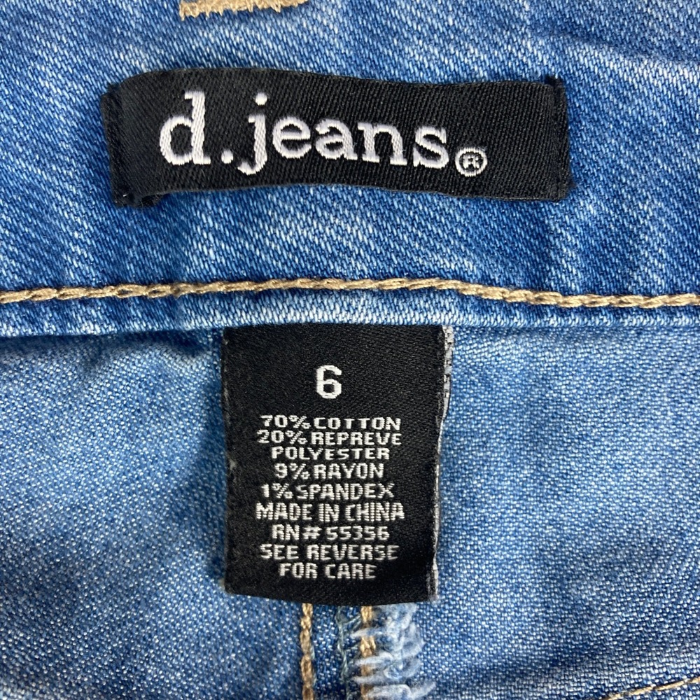 d.jeans Womens Size 6 Medium Wash Distressed Skinny Jeans 30 Waist - Picture 12 of 14